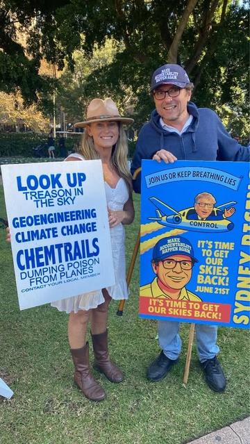 there was a protest against chemtrails in Sydney on the weekend.