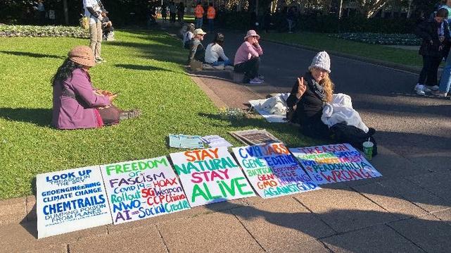there was a protest against chemtrails in Sydney on the weekend.