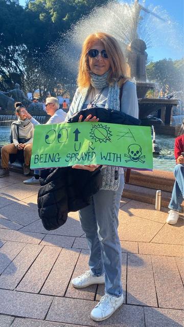 there was a protest against chemtrails in Sydney on the weekend.
