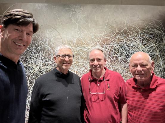 Bill Gates and Linus Torvalds meet for the first time.