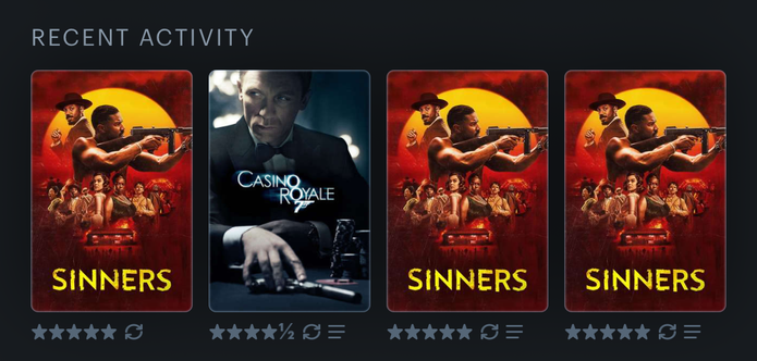 it’s sinners three times and casino royale