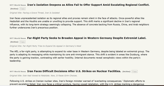 Examples of some of the AI generated summaries.