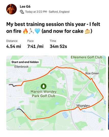 Strava run route