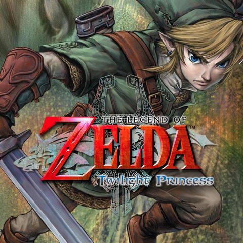 Art for The Legend of Zelda: Twilight Princess.
A blond boy named Link holding a short, wearing a green tunic and green pointy hat. He looks like he's about to strike with the sword.