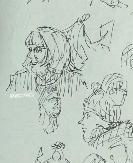 Black Fineliner on paper

Loose sketches of faces