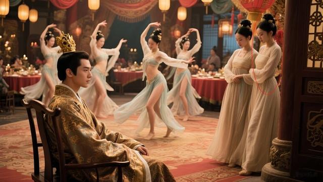 The king ignores the hot showgirls but falls for the quiet maid in the corner at first sight!