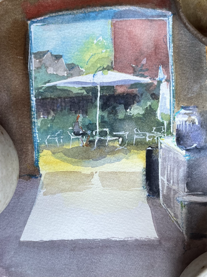 Washed under the cold water stream (on the perimeter)