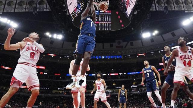 Murphy and Williamson carry the Pelicans to a 119-113 win over the Bulls