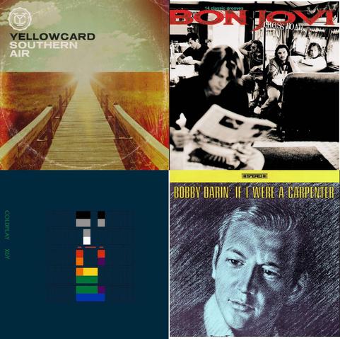 2x2 grid of album art