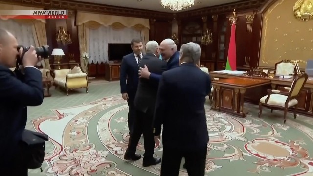 Belarus releases 14 people from detention, including two Japanese nationals