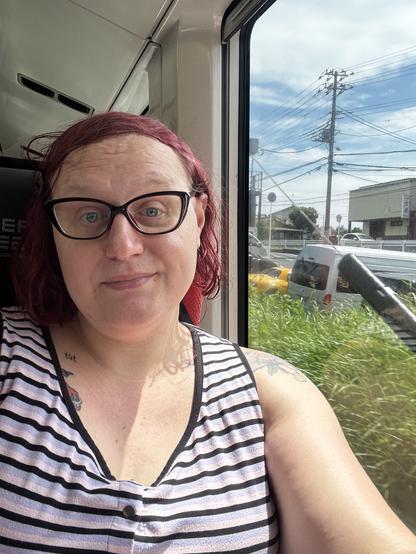 Me attempting to smile through tired eyes on the train from Narita airport
