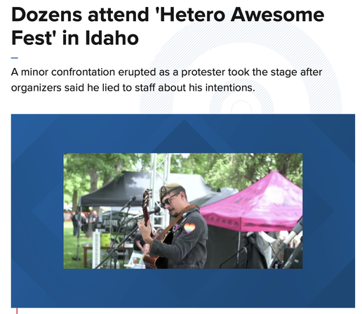 Dozens attend 'Hetero Awesome Fest' in Idaho