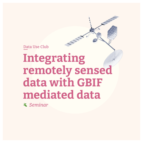 cream coloured graphic with a drawing of a satellite advertising the next data use club