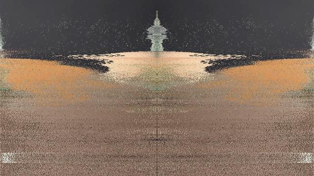 Random frame from a video sorted by random criteria, or stripes coloured by each frame of a video