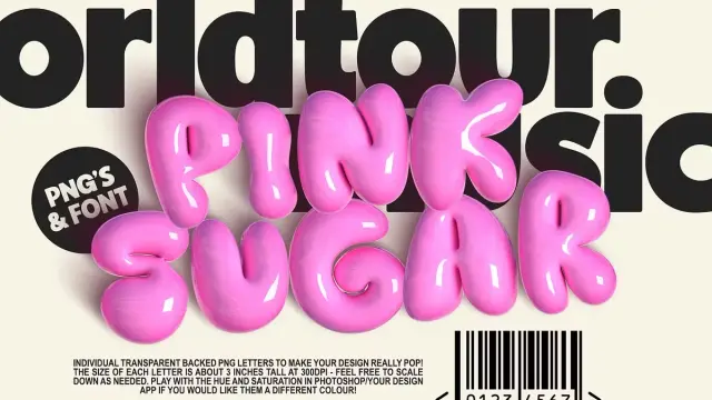 Pink Sugar Letters and SVG Font by Nicky Laatz