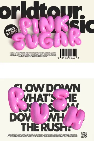 Pink Sugar Letters and SVG Font by Nicky Laatz