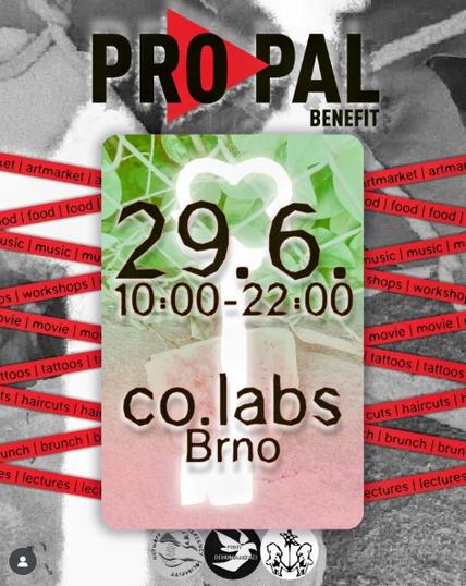 PRO PAL BENEFIT
29.6. 10:00 - 22:00
co.labs
Brno