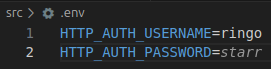Inhalt einer .env-Datei mit
HTTP_AUTH_USERNAME=ringo
und
HTTP_AUTH_PASSOWRD=starr