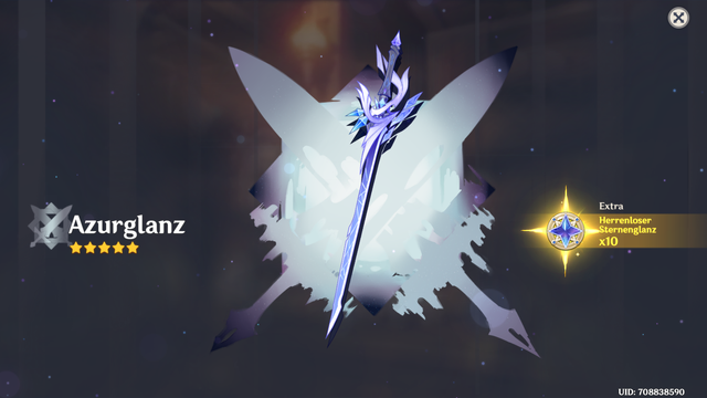 Splashart der Waffe von Skirk aus dem Spiel Genshin Impact