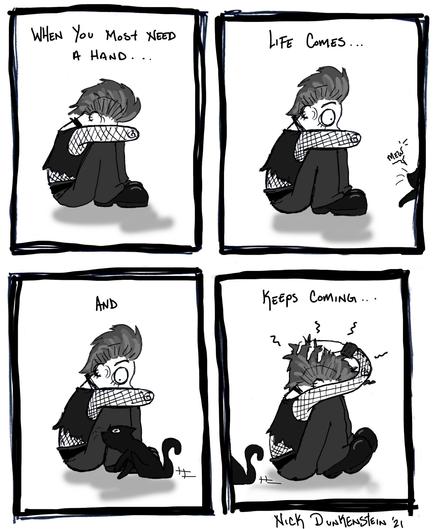 The hand is actually worms