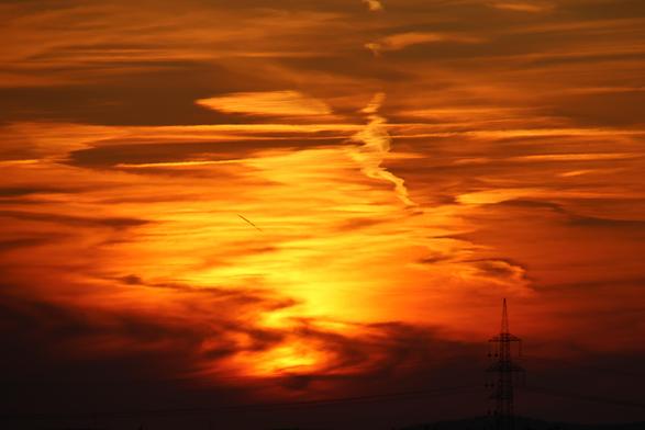 Der Blick in den Sonnenuntergang.
Matzework