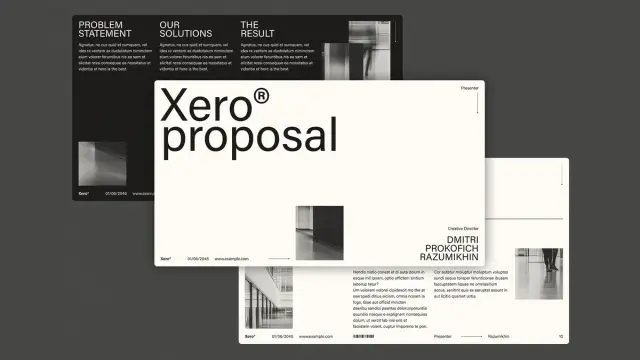 Minimalist Business Proposal Presentation Template by RedGiant for Adobe InDesign
