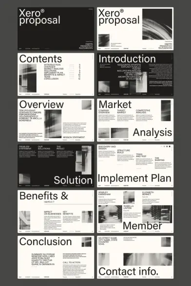 Minimalist Business Proposal Presentation Template by RedGiant for Adobe InDesign
