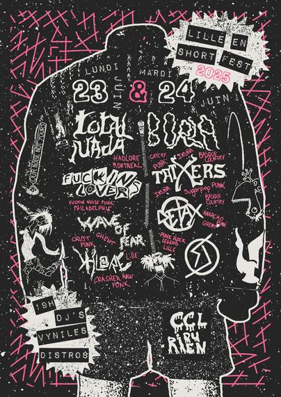 Lille en Short fest jour #1 = Total Nada + Fuckin Lovers + Wave of Fear + Khlore @ Centre Culturel Libertaire Lille 23.06.2025