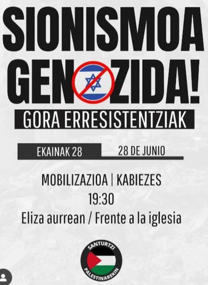 SIONISMOA GENOZIDA! GORA ERRESISTENTZIAK