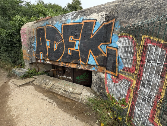 An old World War II bunker full of graffiti