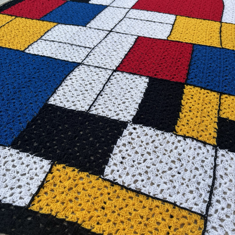 Hekleteppe detalj