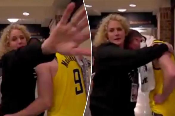 Pacers staffer has tense moment with ESPN crew while consoling TJ McConnell at NBA Finals