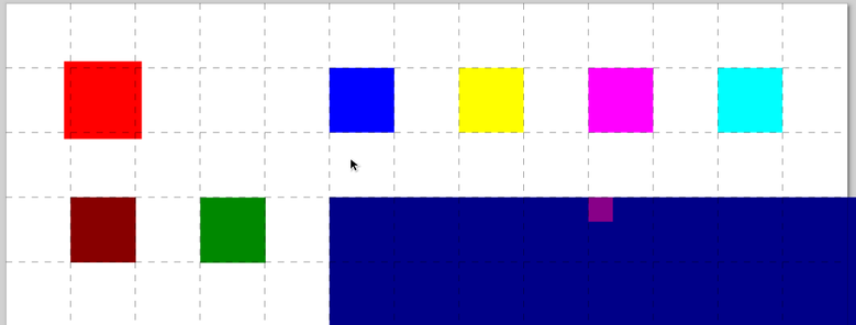 A bunch of squares on a white background, different again - Inkscape