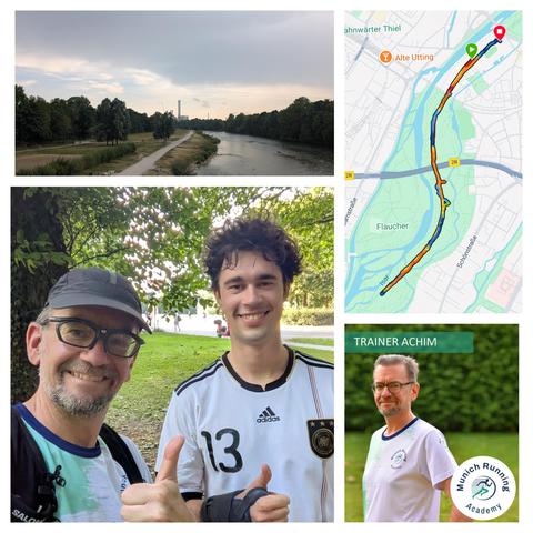 Mosaik mit Landkarte, Isarpanorama und Kursteilnehmern