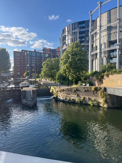 The gasholder flats on the Canal.