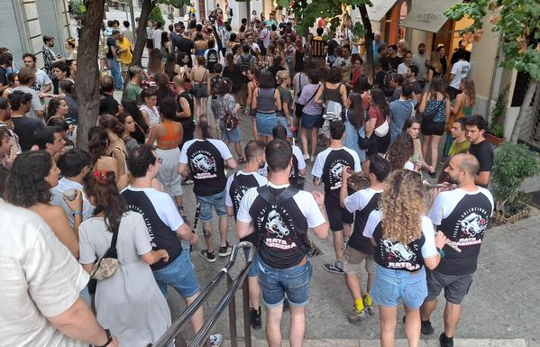 Txaranga valenciana-gironina Rata Barberà, formada majoritàriament per valencians residents a Girona.
