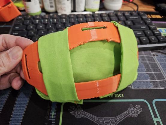 Prototype headstrap padding.