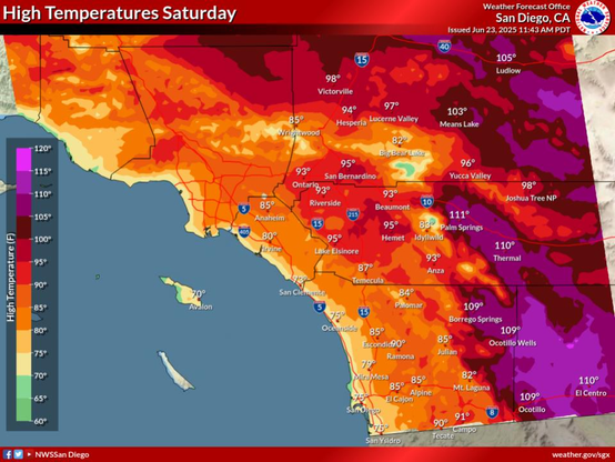 Warming trend continues into the weekend with highs around 3-5 degrees above normal in the deserts