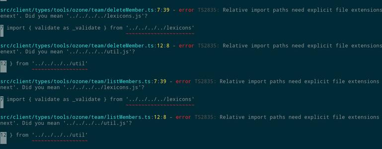 lex-cli doesn't correctly add '.js' file extension to all paths... some paths yes, but not all