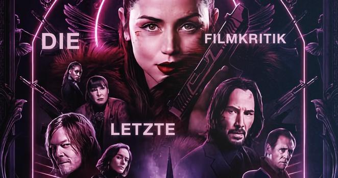 Filmposter mit Protagonist*innen des Spin-Offs "Ballerina" aus der Welt von John Wick. Coverbild des Podcasts "Die Letzte Filmkritik".