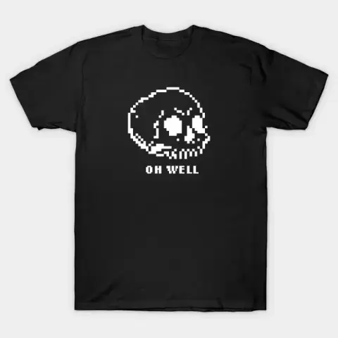 OH WELL Pixel art skull tee