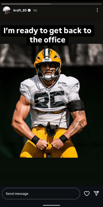 Tucker Kraft is still looking like a dawg