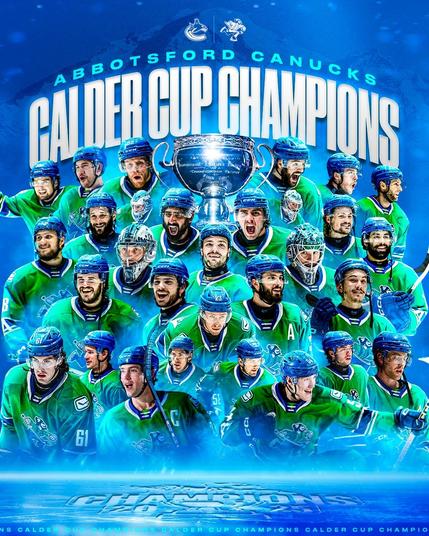 Team photo Abbotsford Canucks calder cup champions
