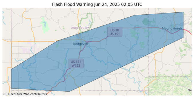 Flash Flood Warning issued June 23 at 9:05PM CDT until June 23 at 11:30PM CDT by NWS Milwaukee/Sullivan WI