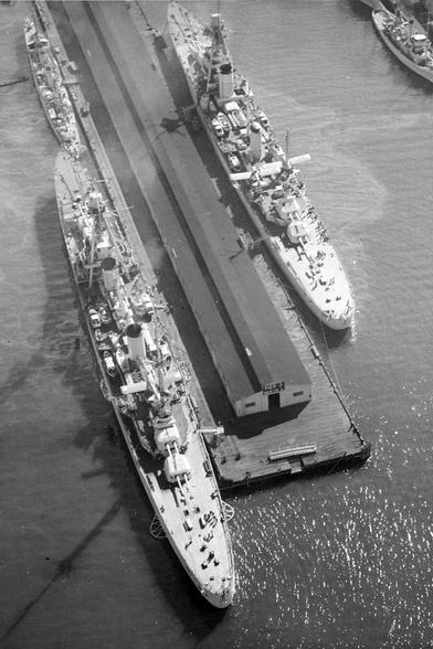 The French heavy cruiser Duquesne was the lead ship of her class class. Following her commissioning, Duquesne served primarily in the Mediterranean, participating in various training exercises and goodwill missions. In January 1940, she was involved in the search for the German pocket battleship Admiral Graf Spee. After the British executed Operation Catapult in June 1940, Duquesne was disarmed and interned in Alexandria, Egypt, along with other French warships. In June 1943 she re-joined the Allied cause and was rearmed. She was incorporated into the Free French Naval Forces (FNFL) on 24 June 1943. After the war, Duquesne participated in the re-establishment of French rule in Indo-China. This continued until April 1947.

Following her return to France, Duquesne was repurposed as an amphibious forces depot ship in Arzew, Algeria, from late 1948. She remained in this capacity until she was stricken from the naval register on 2 July 1955 and subsequently sold for scrap.