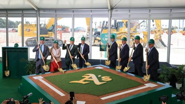 Athletics reaffirm 2028 timetable at Las Vegas groundbreaking – NBC Sports Bay Area & California