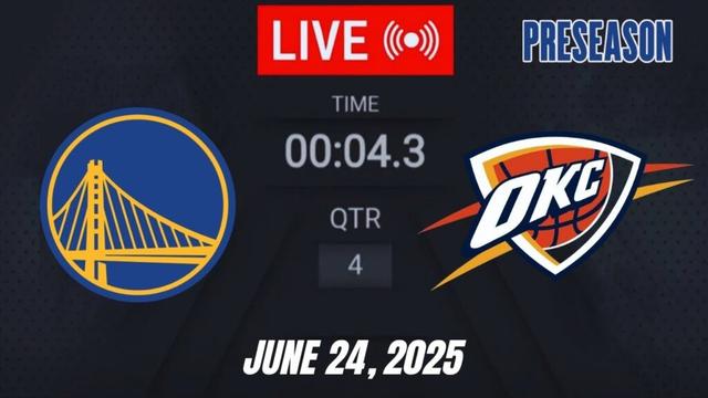 NBA LIVE! OKC Thunder vs Golden State Warriors | June 24, 2025 | Warriors vs Thunder 2K Preseason