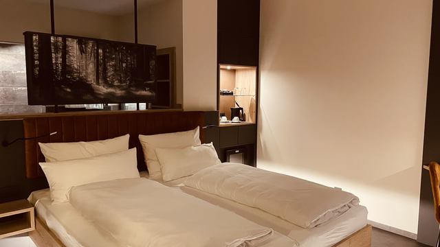 Ein wunderschönes Hotelbett in Walsrode.