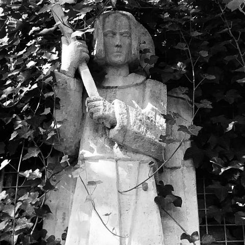 Saint Michael next to ring A10 at the location of the former “Clarissen Monastery”.