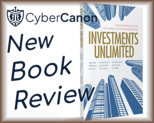 CyberCanon Book Review with a pic of the book, Investments Unlimited